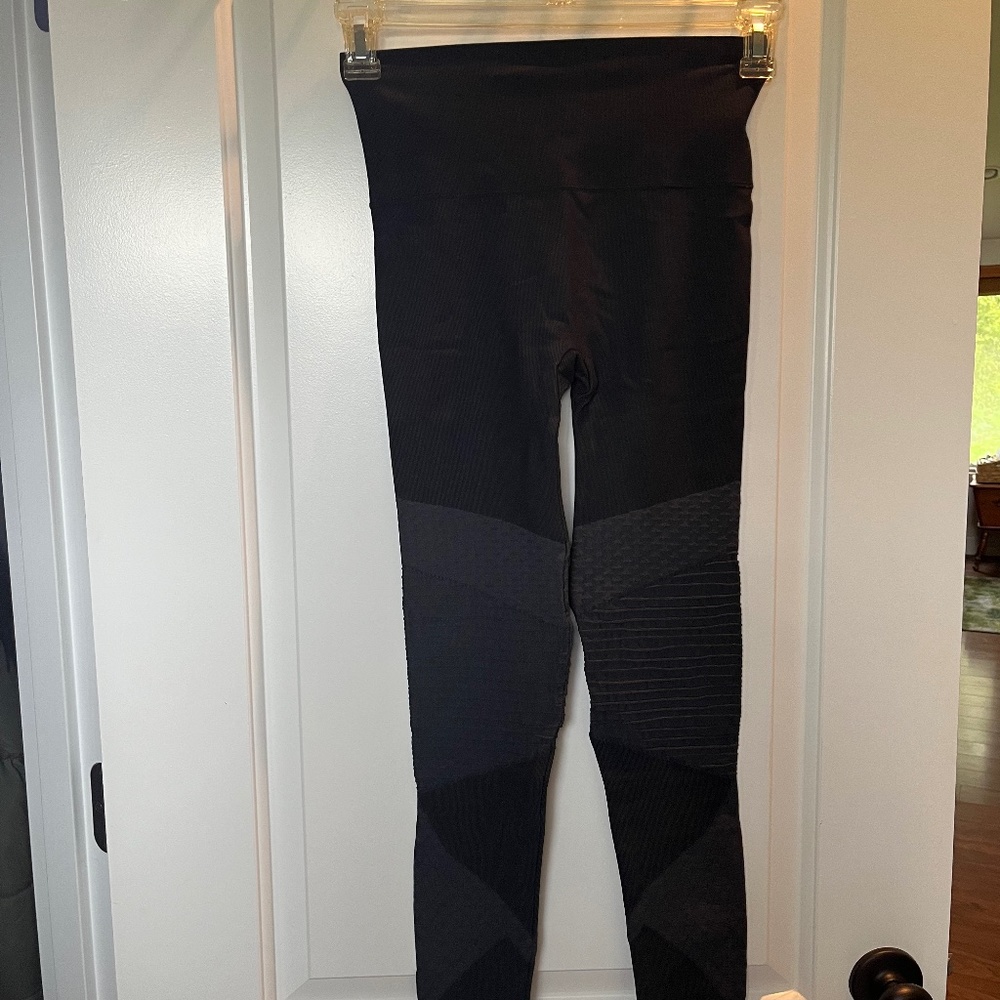 Spanx Black Seamless Moto Leggings